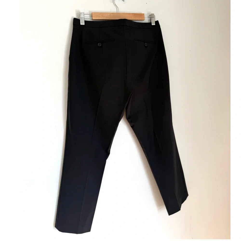 Theory Virgin Wool Item Cropped Trouser Pants in Black - Picture 6 of 8